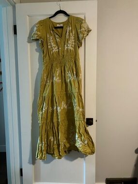 Anthropologie somerset maxiEmbroidered Tiered Maxi Dress